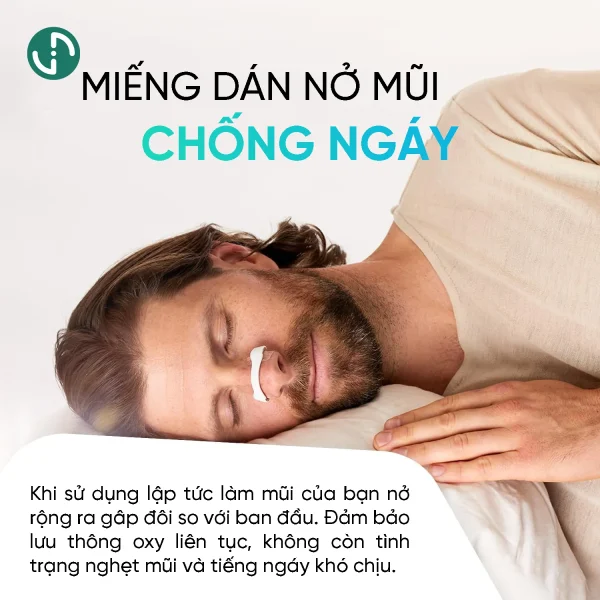 miếng dán nở mũi chống ngáy Oxybreathing